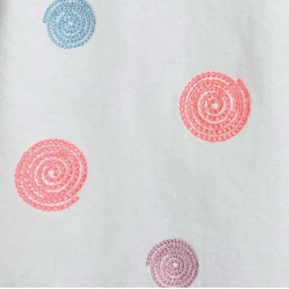 Hartstrings White dress with colored spirals 4T